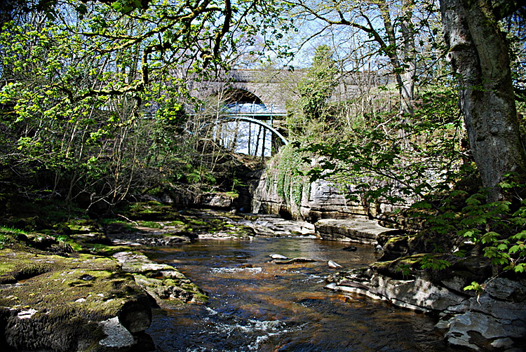 The Stenkrith bridges from downstream